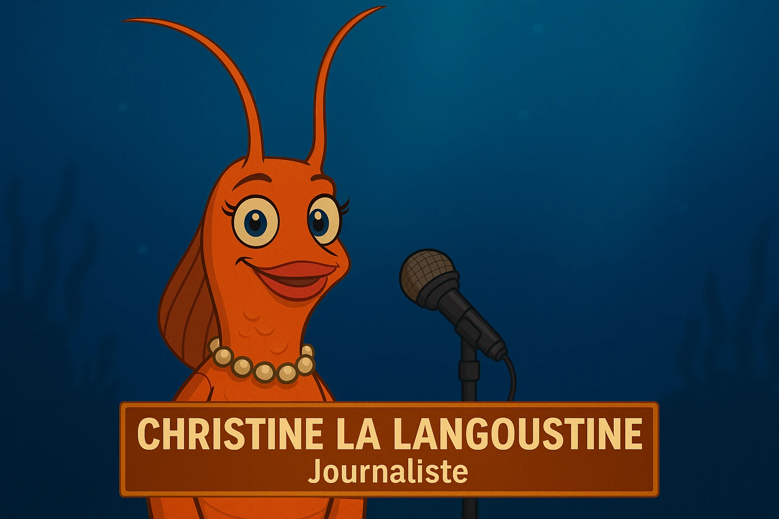 Christine la langoustine, pétillante et bling-bling